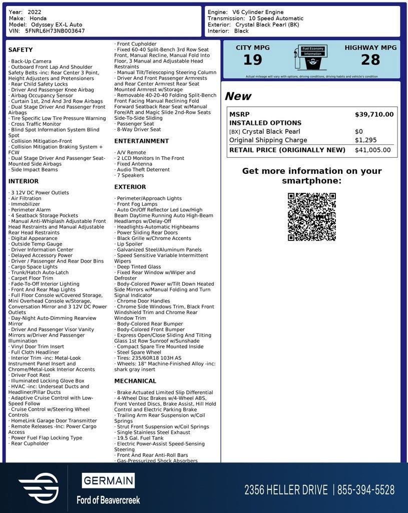 2022 Honda Odyssey EX-L