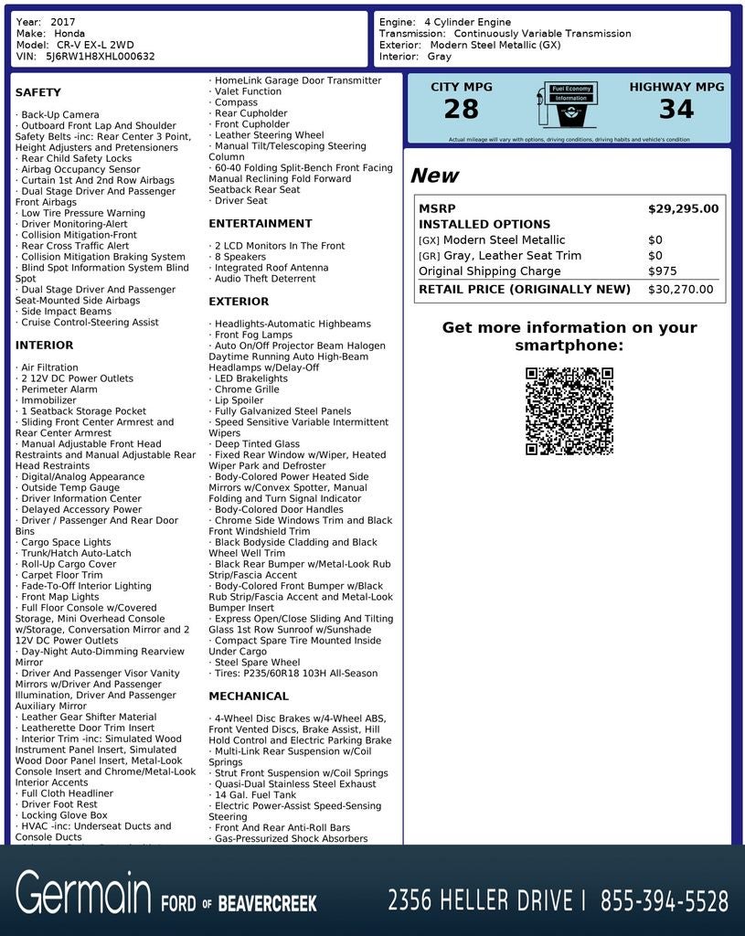 2017 Honda CR-V EX-L