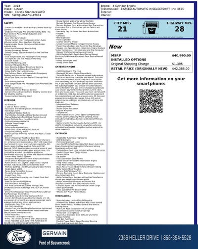 2023 Lincoln Corsair Standard
