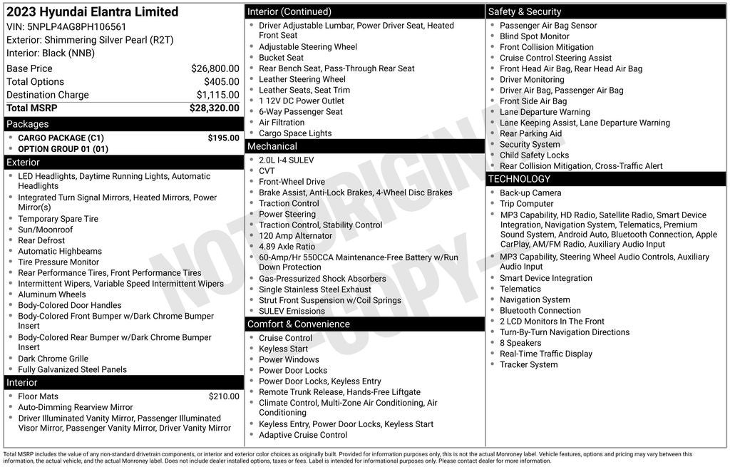 2023 Hyundai Elantra Limited
