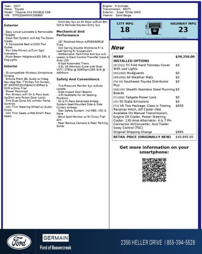 2017 Toyota Tacoma Limited V6