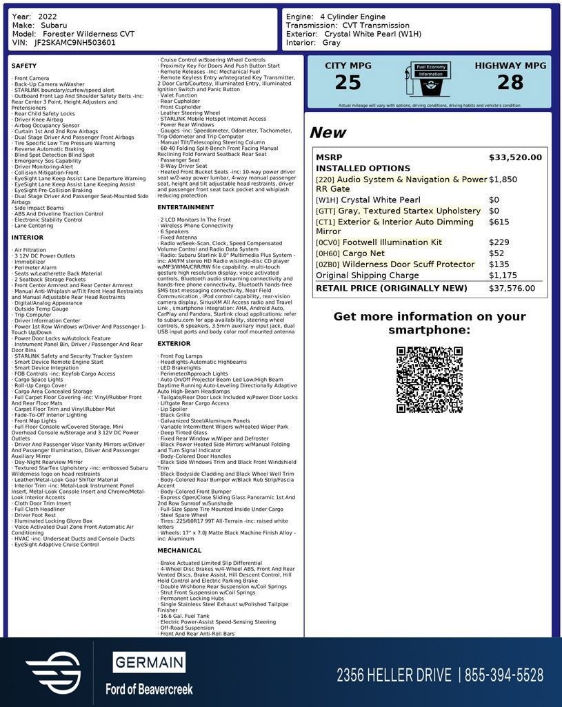 2022 Subaru Forester Wilderness