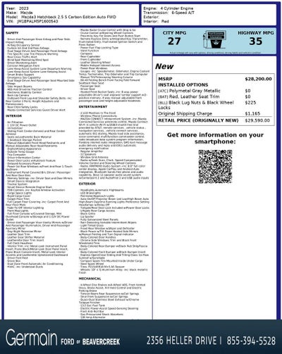 2023 Mazda Mazda3 2.5 S Carbon Edition