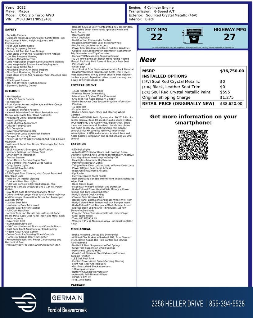 2022 Mazda Mazda CX-5 2.5 Turbo