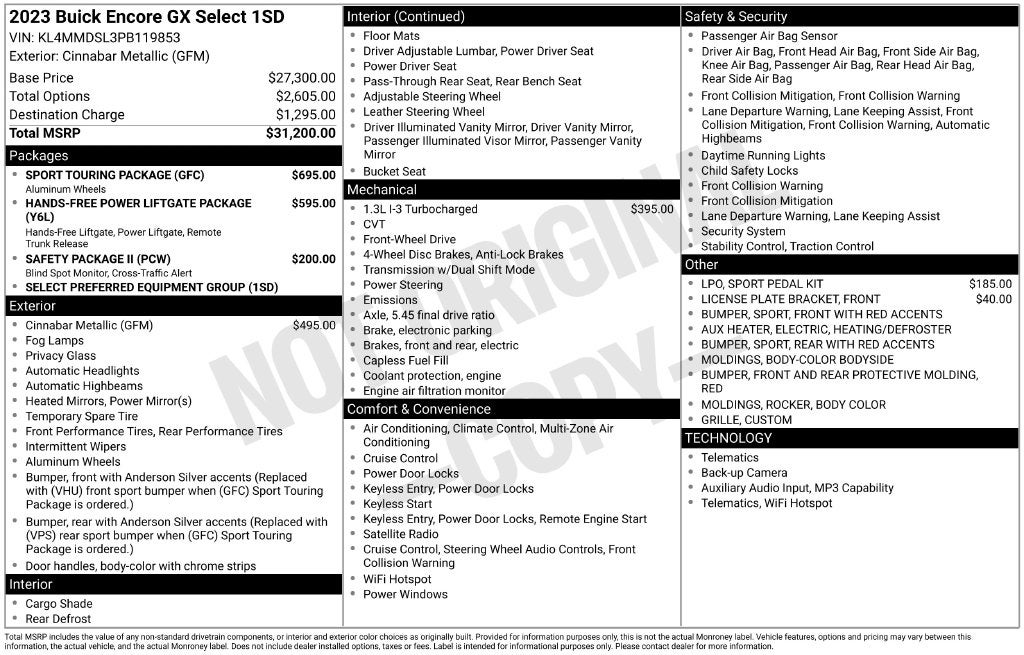 2023 Buick Encore GX Select