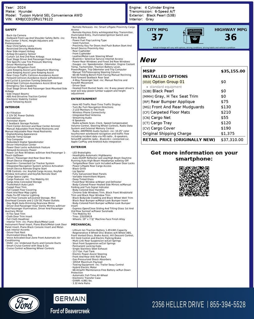2024 Hyundai Tucson Hybrid SEL Convenience