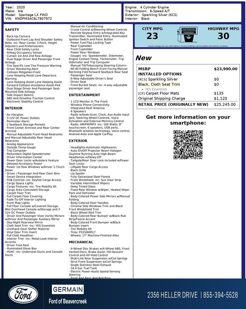 2020 Kia Sportage LX