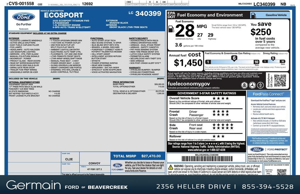 2020 Ford EcoSport Titanium