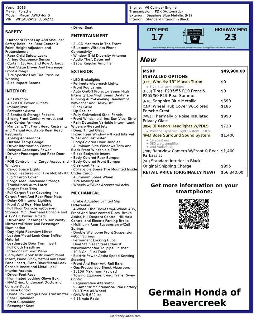 2015 Porsche Macan S