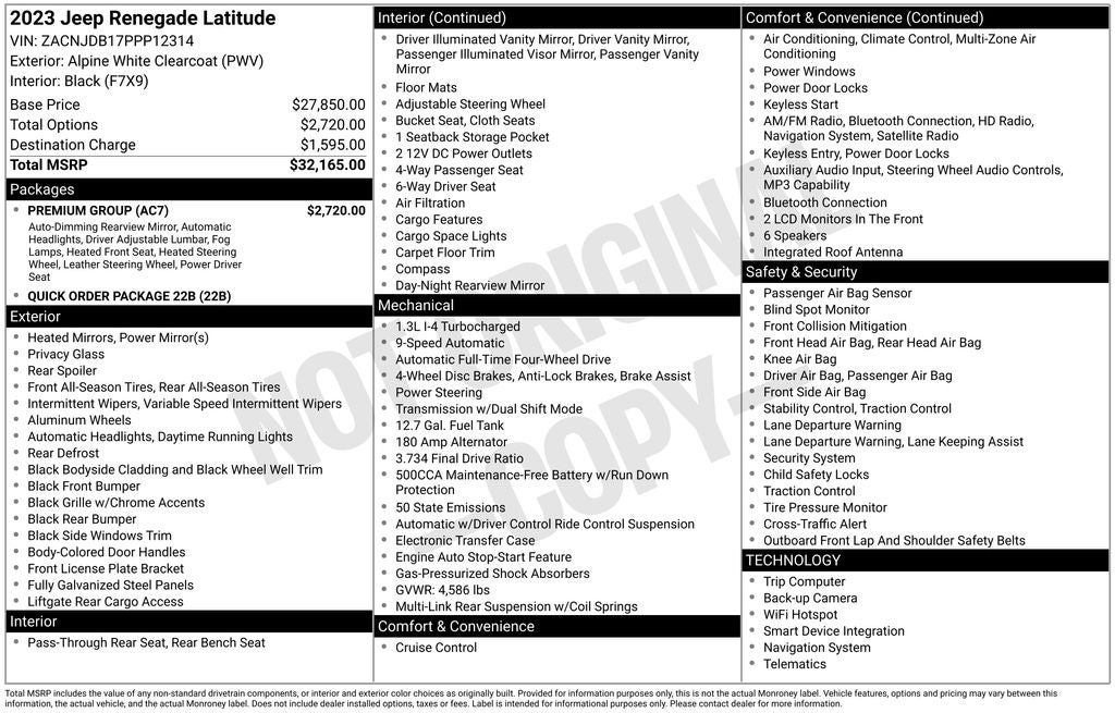 2023 Jeep Renegade Latitude